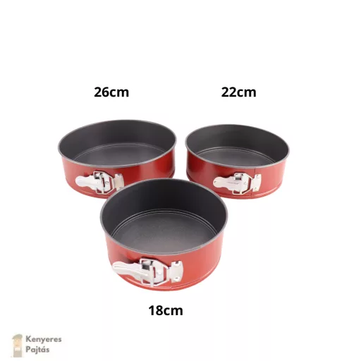 Kapcsos tortaforma 22cm Thermoplate Pes bevonat
