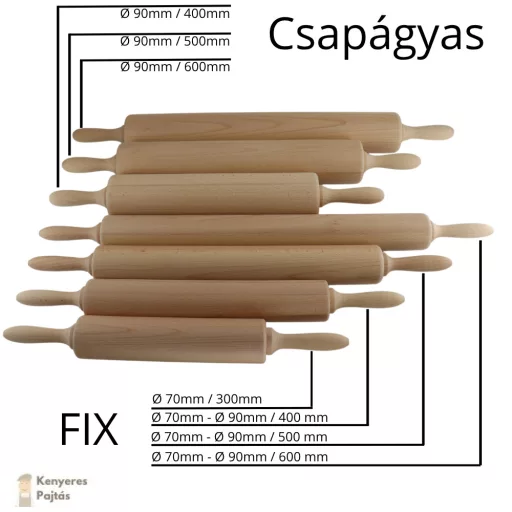 Fix nyújtófa,  átm: 90 mm , dolgozóhossz: 600 mm