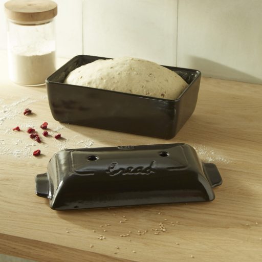 Emile Henry kenyérsütő edény 28x15x12 cm / 1,8 L, Charcoal