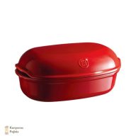   Emile Henry - Kézműves kerámia kenyérsütő forma, 34x22x15cm, Burgundy