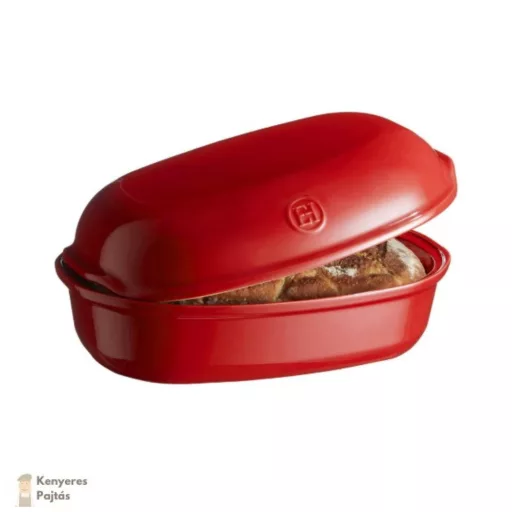Emile Henry - Kézműves kerámia kenyérsütő forma, 34x22x15cm, Burgundy