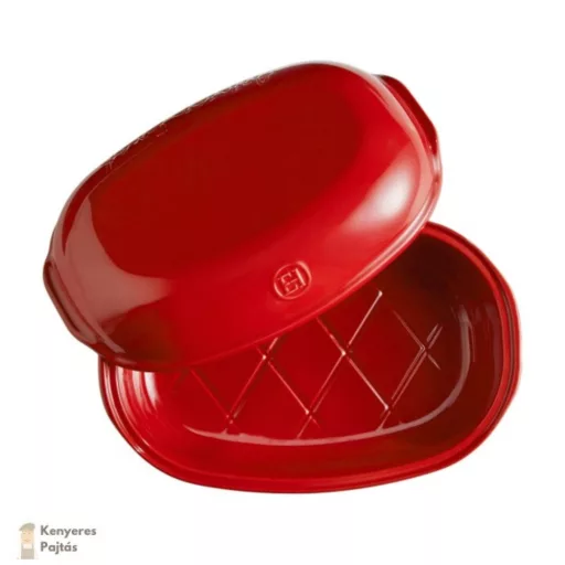 Emile Henry - Kézműves kerámia kenyérsütő forma, 34x22x15cm, Burgundy