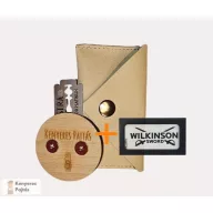   Kenyérbemetsző penge bőrtokkal (cserélhető pengével) + Wilkinson 5 db-os pengecsomag